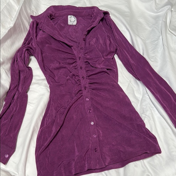 Purple with Jean Andy dress long sleeve - Picture 2 of 13